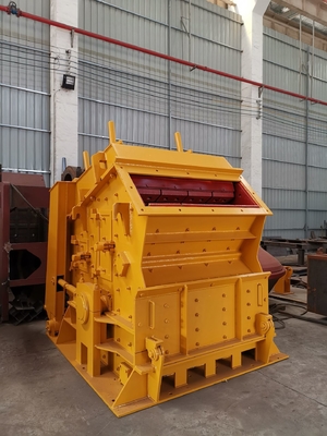 노란 분명한 임팩트 크러셔 기계 75Kw 수직 CE ISO, 수력 충격 분쇄기, 가지고 다닐 수 있는 임팩트 크러셔