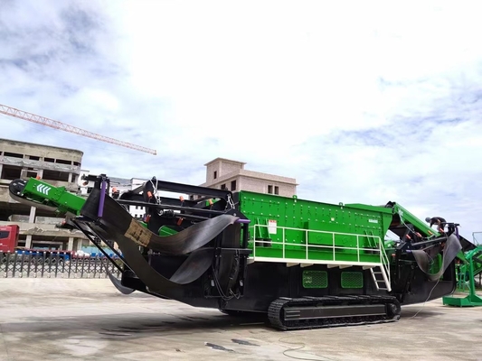 50Kw 크롤러 이동식 파쇄기 기계 180 TPH 가지고 다닐 수 있는 콘크리트 컨베이어